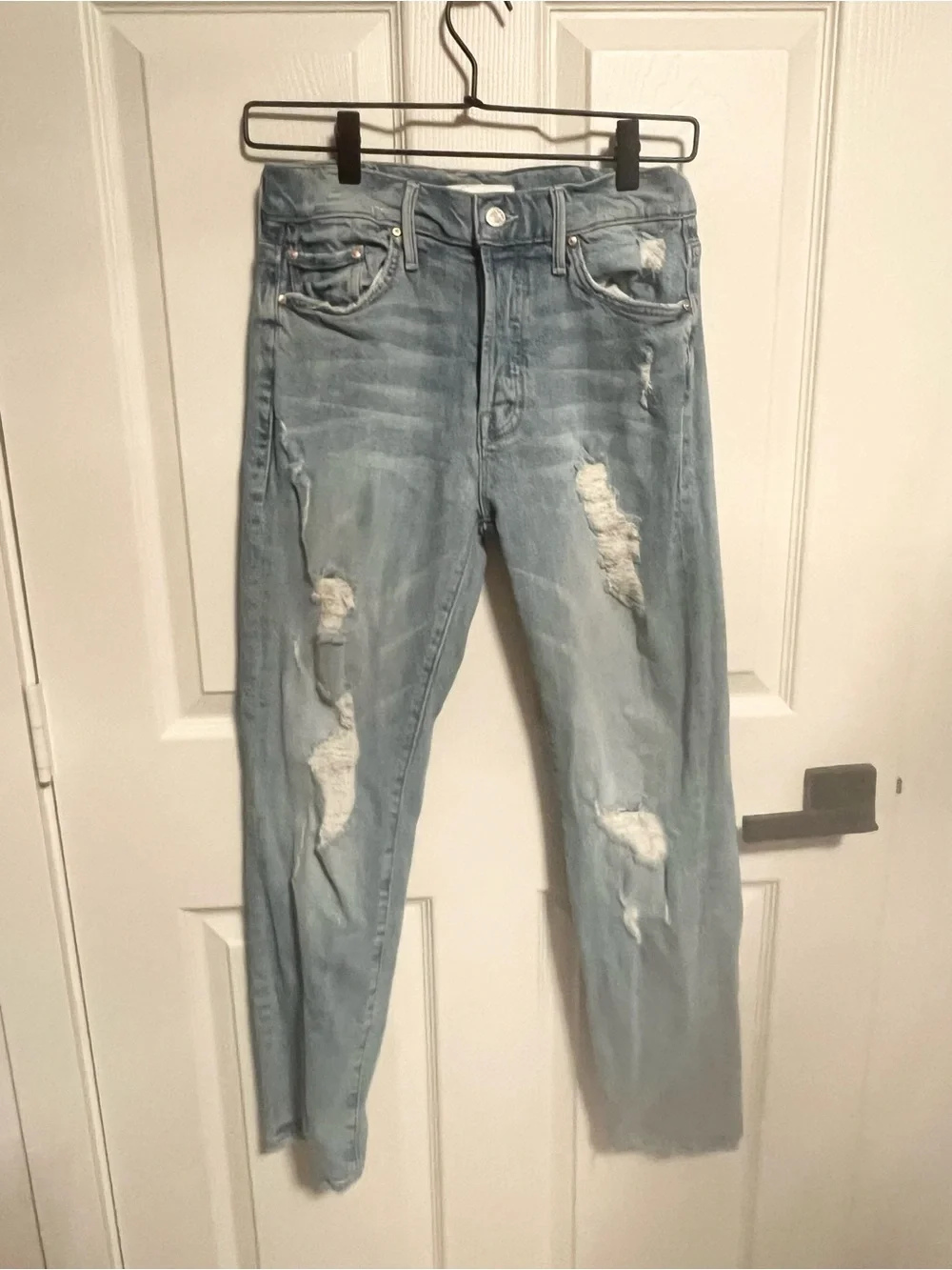 Mother Denim The Trickster Ankle Straight Leg Jean An Icy Confession Womens 27